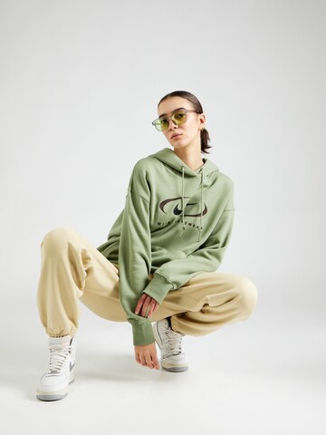 Nike Sportswear Sweatshirt 'Swoosh' in Green