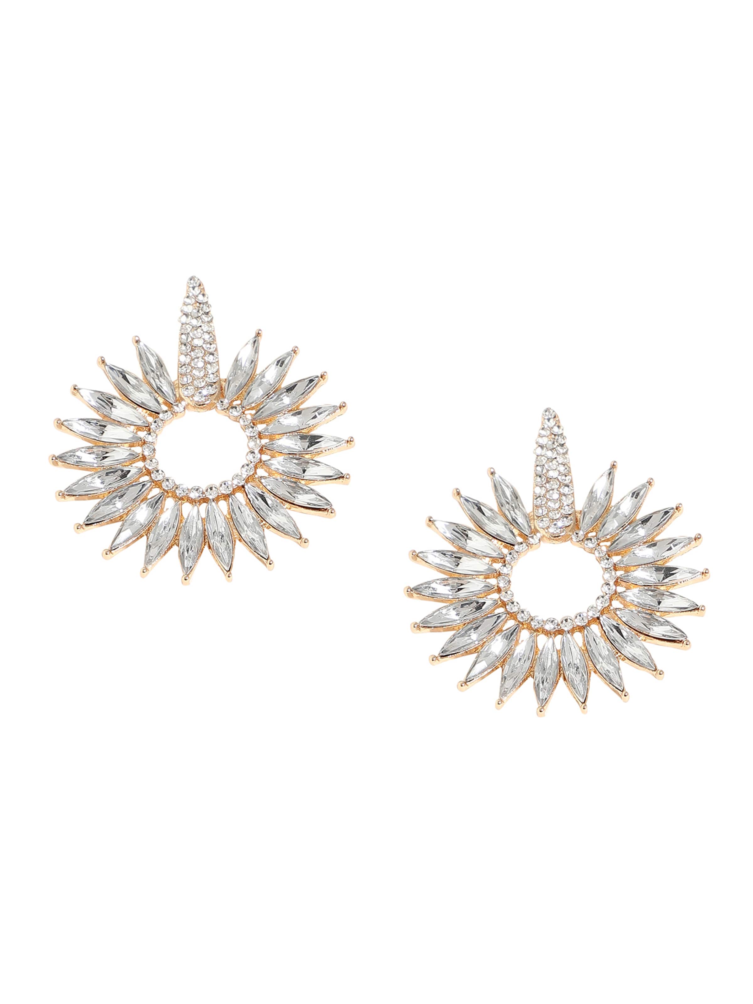 SOHI Kolczyki 'Nurbi' w kolorze srebrny: przód