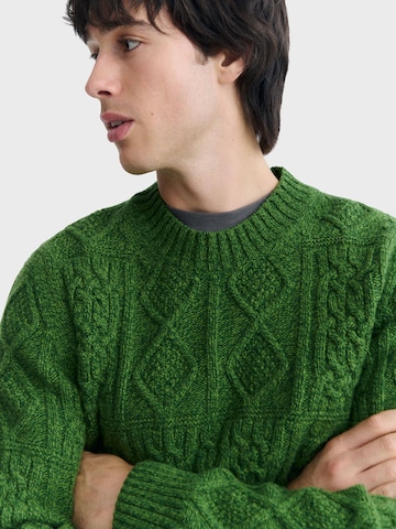 Thinking MU Trui 'Rasta' in Groen: zijkant
