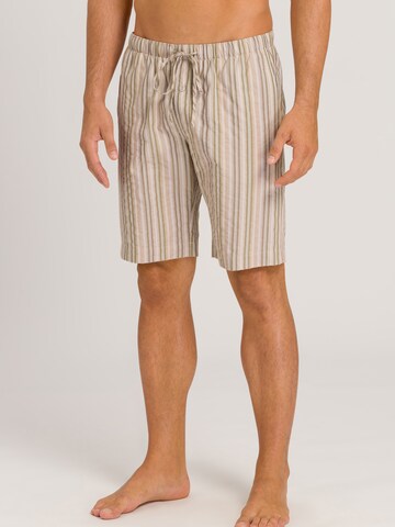 Hanro Pajama Pants ' Night & Day ' in Beige: front