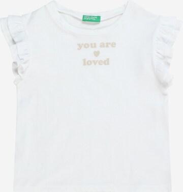 T-Shirt UNITED COLORS OF BENETTON en blanc : devant