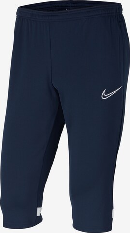 NIKE Workout Pants in Blue: front