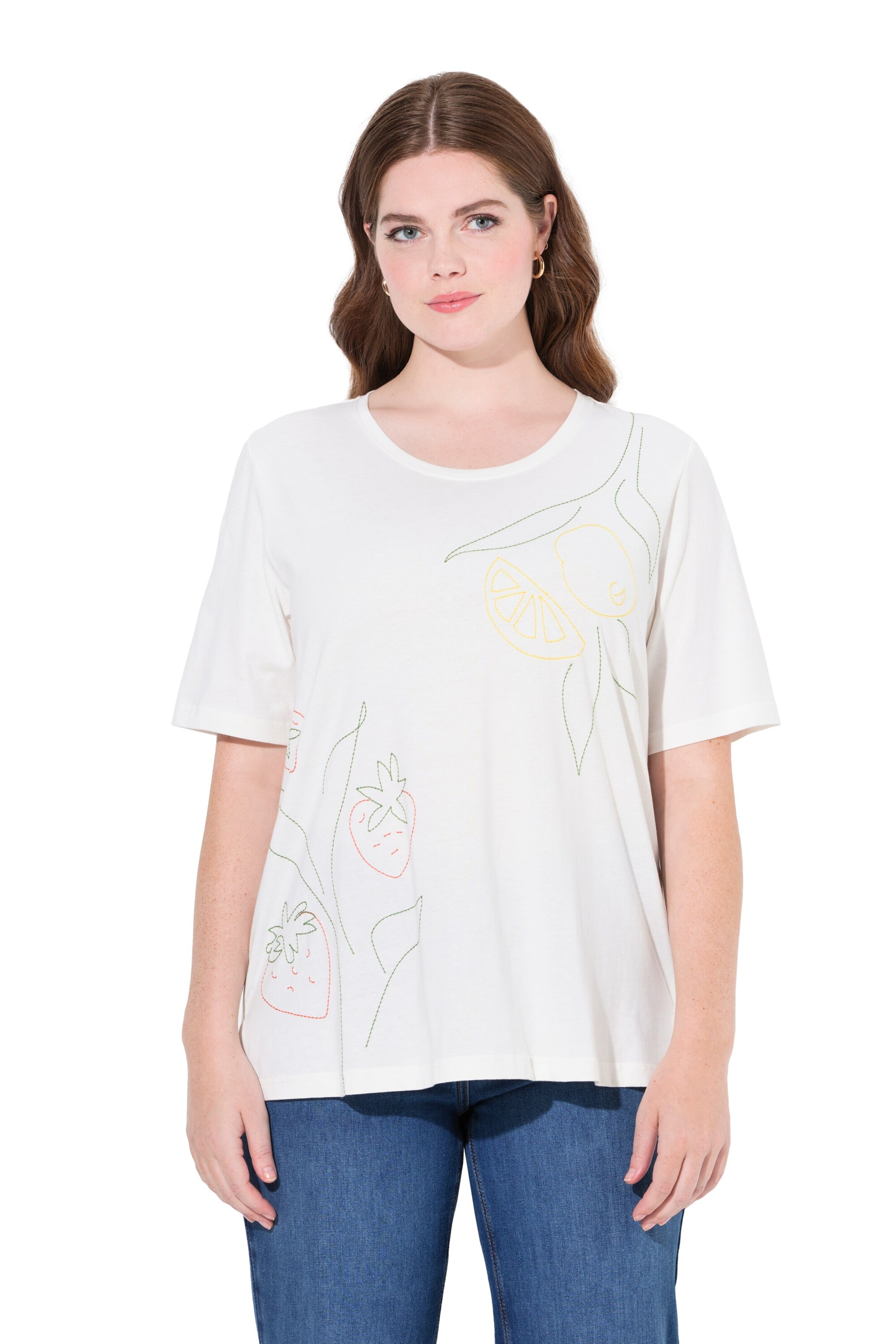 Ulla Popken Shirt in Weiß: Vorderseite