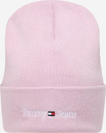 Tommy Jeans Muts 'BEANIE' in Roze