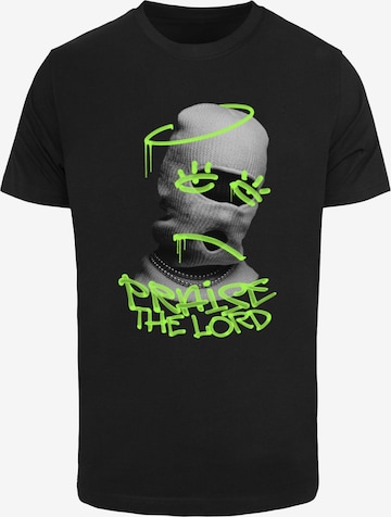 Mister Tee - Camisa 'Praise The Lord' em preto: frente