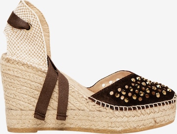 Alhamas Slingpumps 'Alpargata Cuña' in Braun: Vorderseite