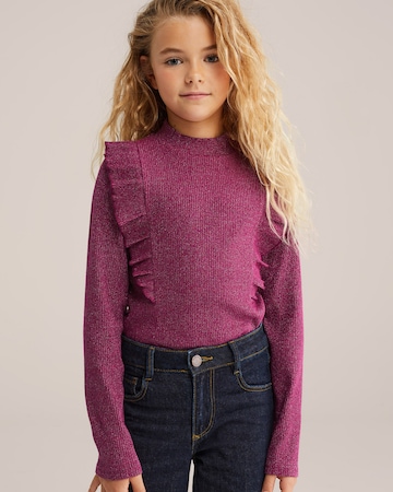 WE Fashion T-shirt i lila: framsida