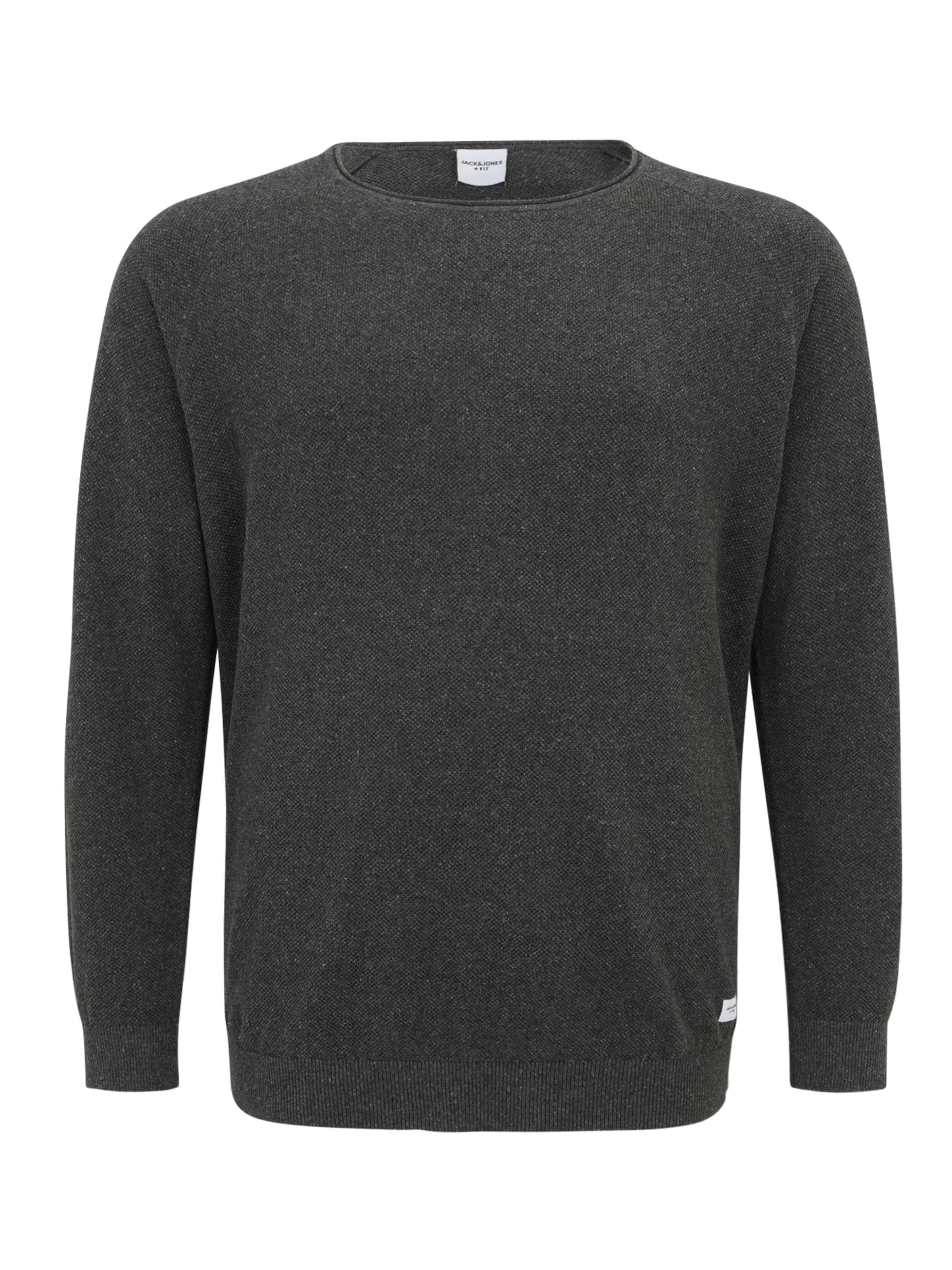 Jack & Jones Plus Pullover 'JJEHILL' in Grau: Vorderseite
