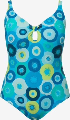 Ulla Popken Swimsuit in Blue: front