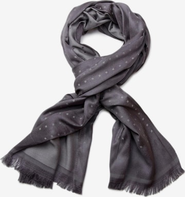styleBREAKER Schal 'Edler Schal mit Quadratischem Muster' in Grau: Vorderseite