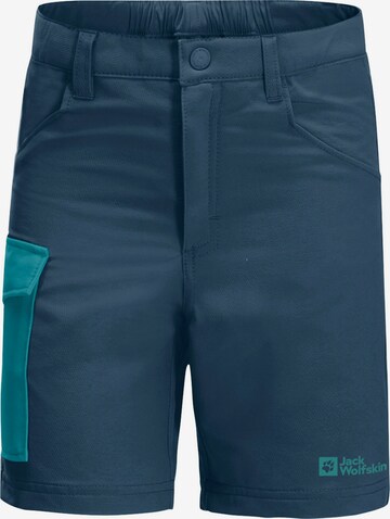 JACK WOLFSKIN Regularen Outdoor hlače | modra barva: sprednja stran