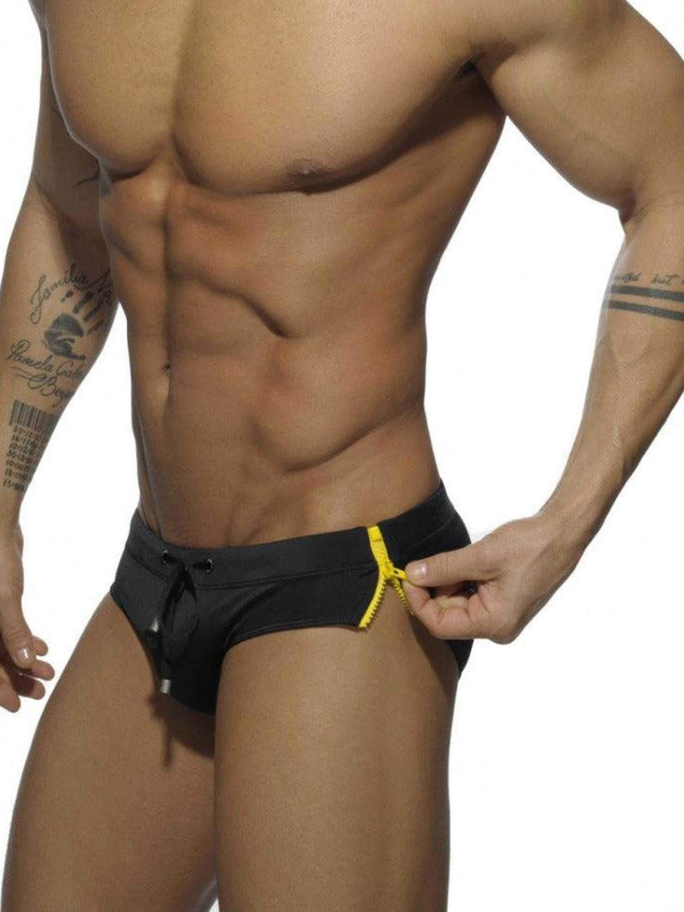 BIMONI Athletic Swim Trunks 'Badeslip mit Verschluss' in Black