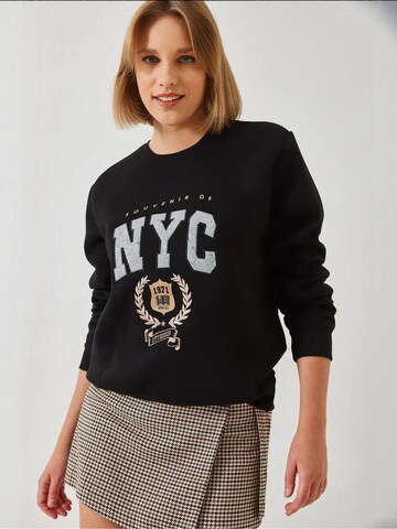 Sweat-shirt Bianco Lucci en noir