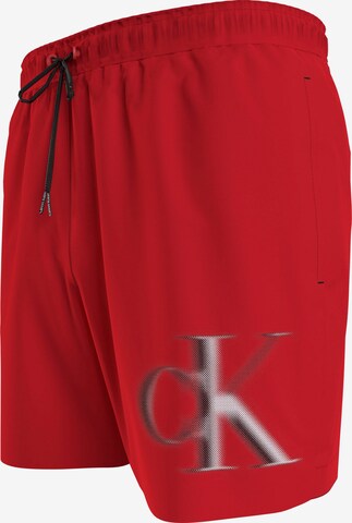 Calvin Klein Swimwear Plavecké šortky – červená