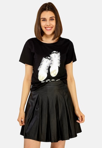 TOOche Skirt 'Lederjupe' in Black: front