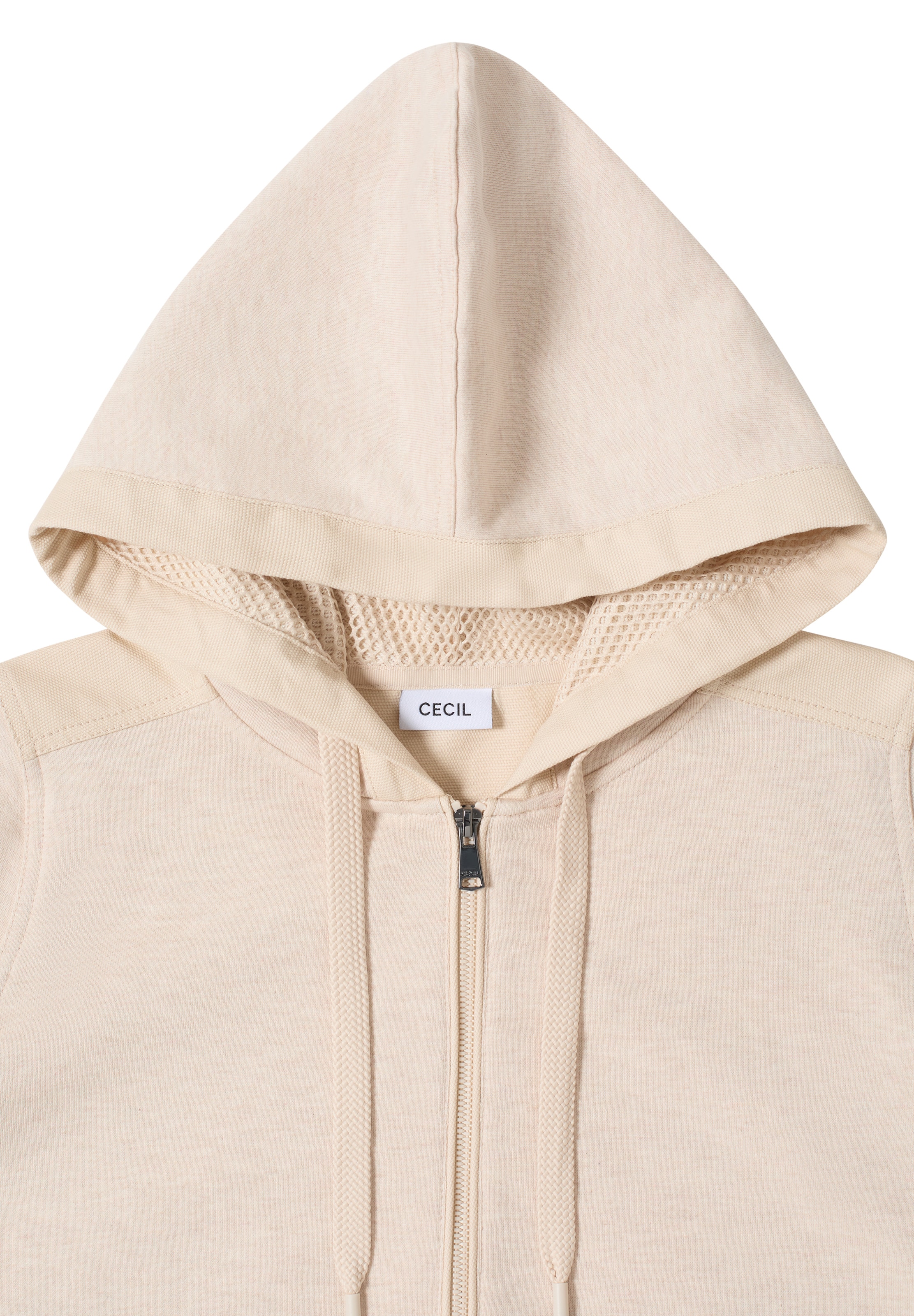 CECIL Zip-Up Hoodie in Beige