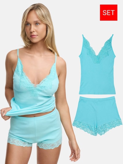 Tazzio Korte pyjama 'F909' in de kleur Mintgroen, Productweergave