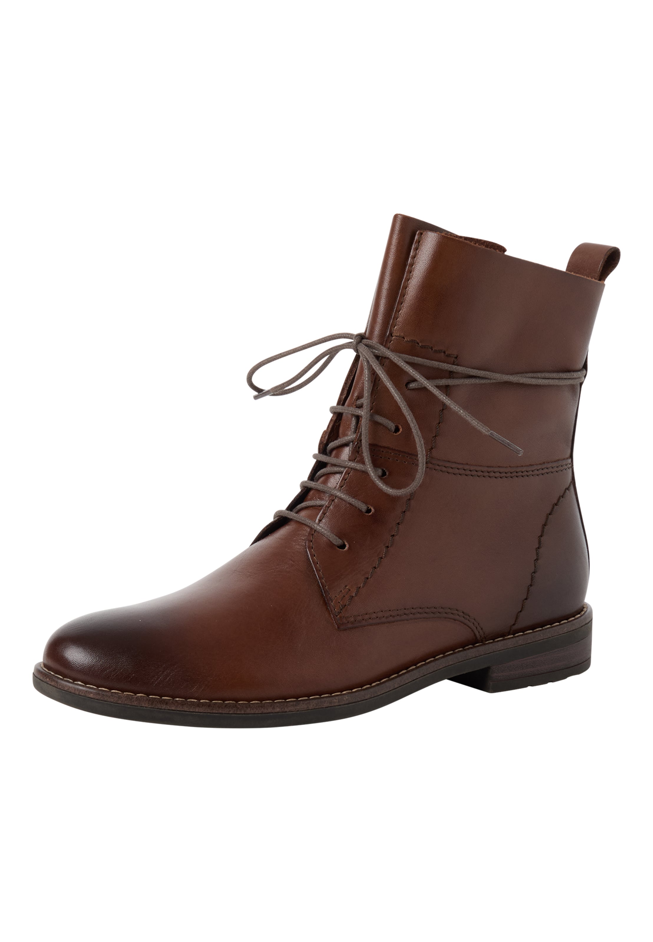 MARCO TOZZI Lace-Up Ankle Boots in Brown: front