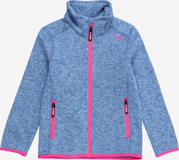 CMP Fleece jas in Blauw: voorkant