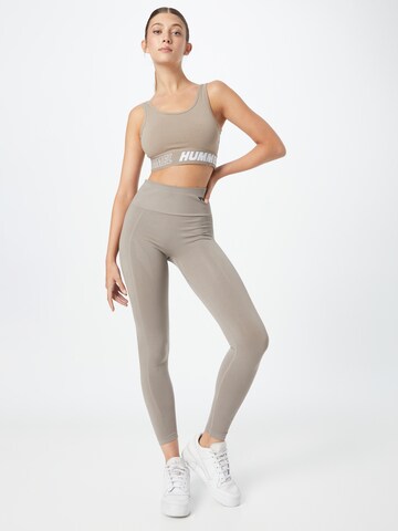 Skinny Pantalon de sport 'Tif' Hummel en marron