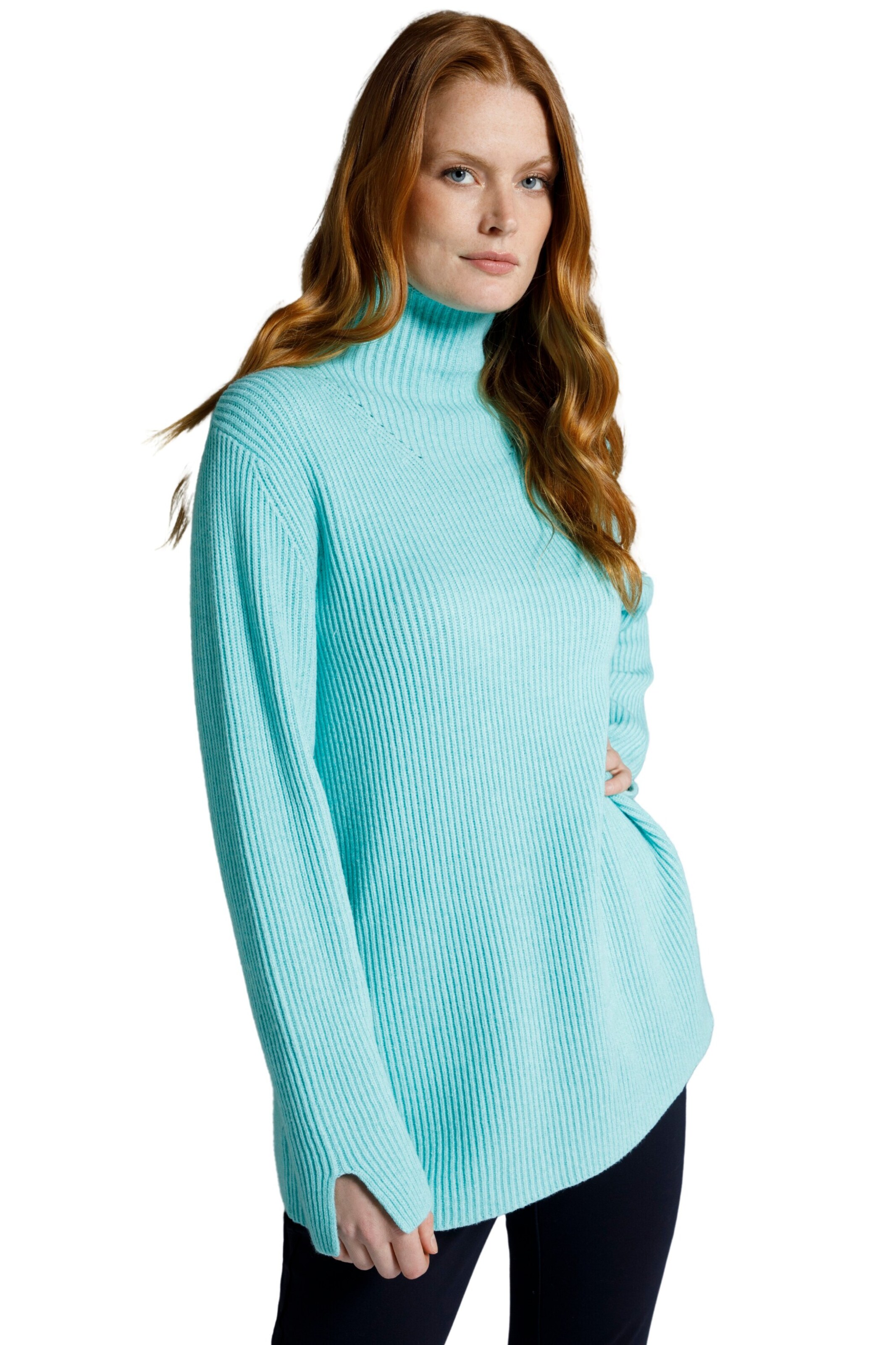 Frauen Große Größen Ulla Popken Pullover in Aqua - ZR02051 Frauen Große Größen Ulla Popken Pullover in Aqua - ZR02051