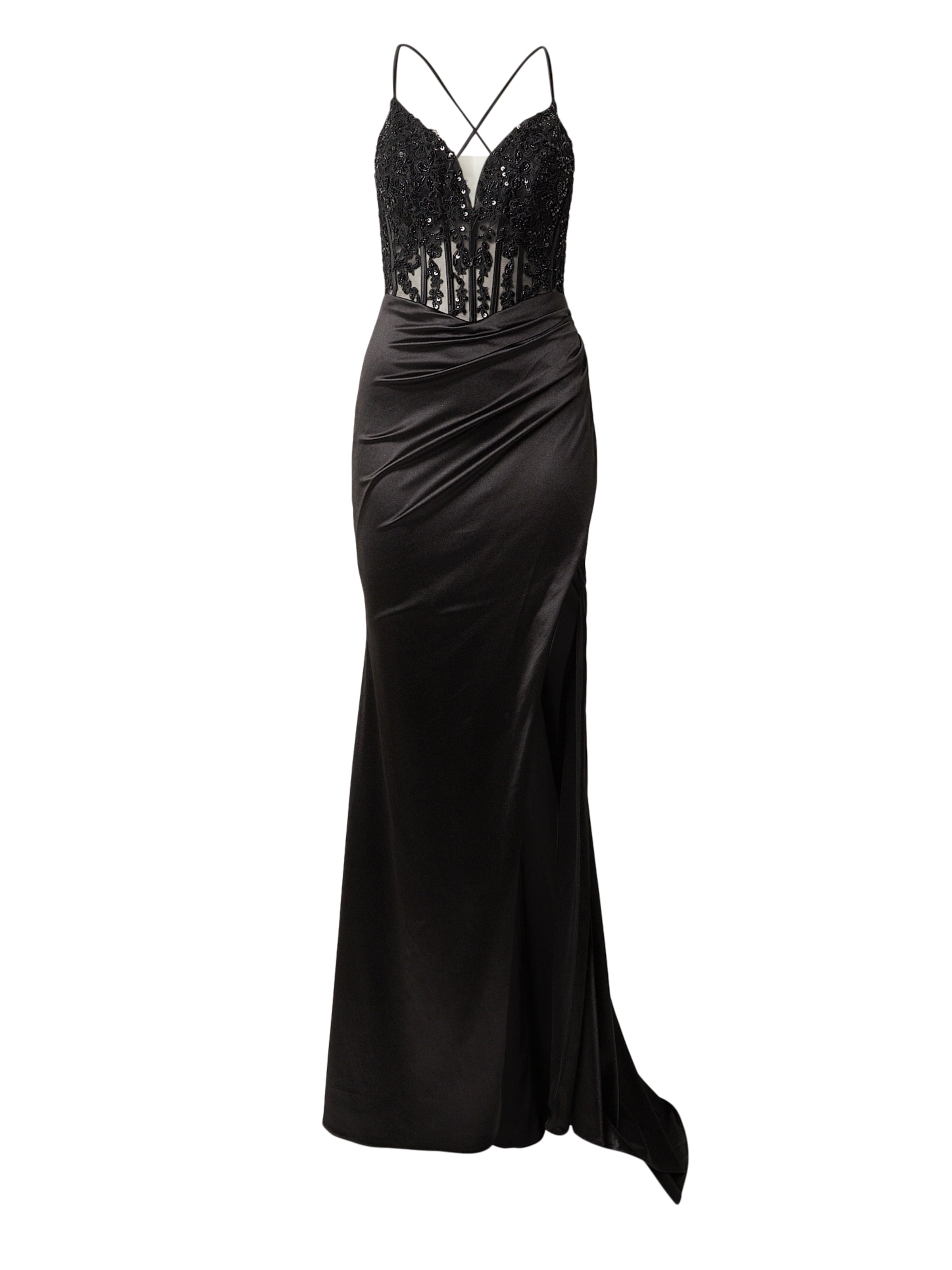 LUXUAR Evening dress in Black: front