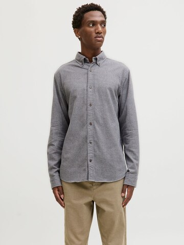 Jack & Jones Premium Regular fit Button Up Shirt 'JPRBLUBarkley' in Grey: front