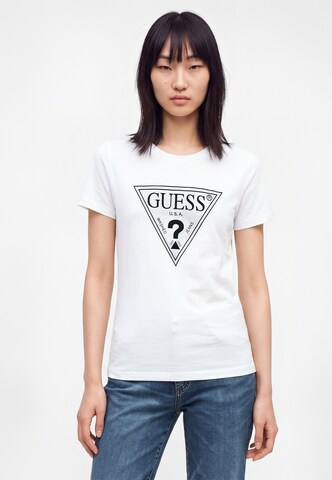 GUESS Tričko – bílá: přední strana