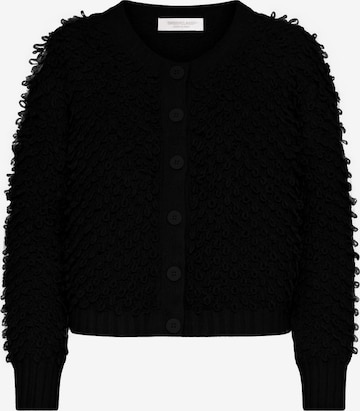 SASSYCLASSY Oversizestrickjacke in Schwarz: Vorderseite