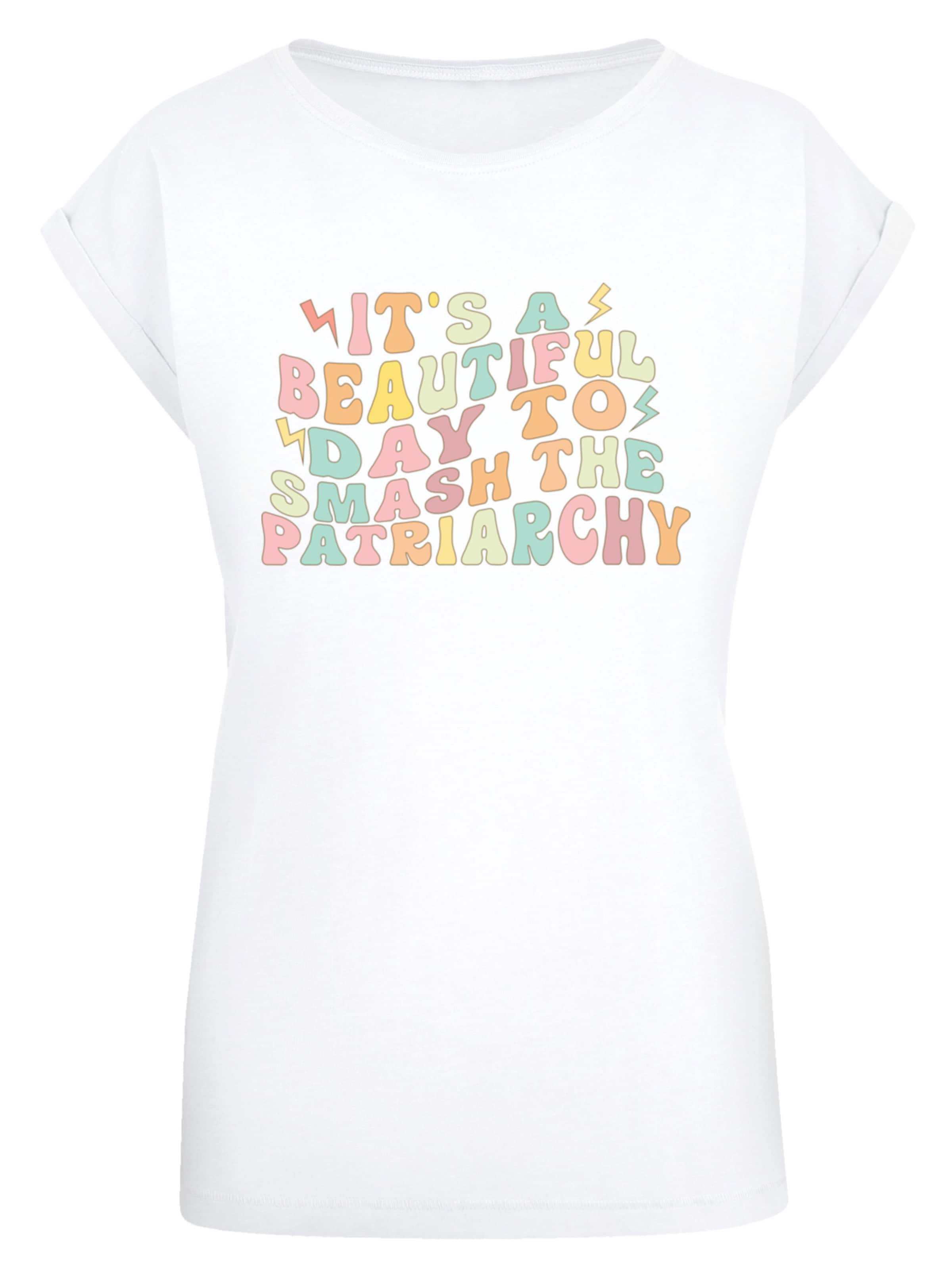 F4NT4STIC Shirt 'Internationaler Frauentag Girl Power Patriarchat' in Wit: voorkant