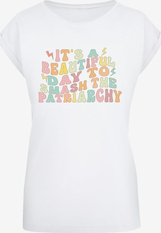 F4NT4STIC Shirt 'Internationaler Frauentag Girl Power Patriarchat' in Wit: voorkant
