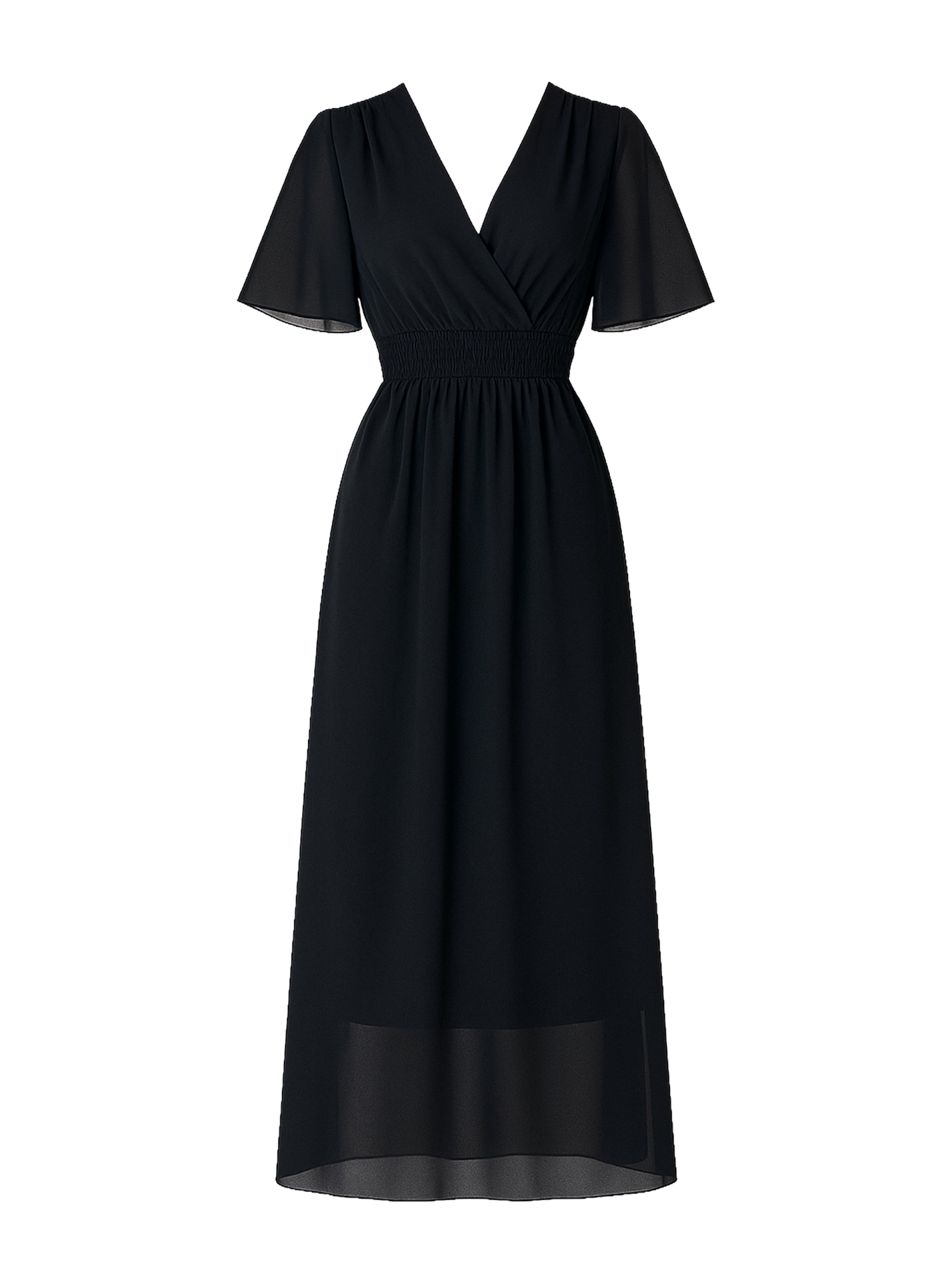 Robe Elara en noir : devant