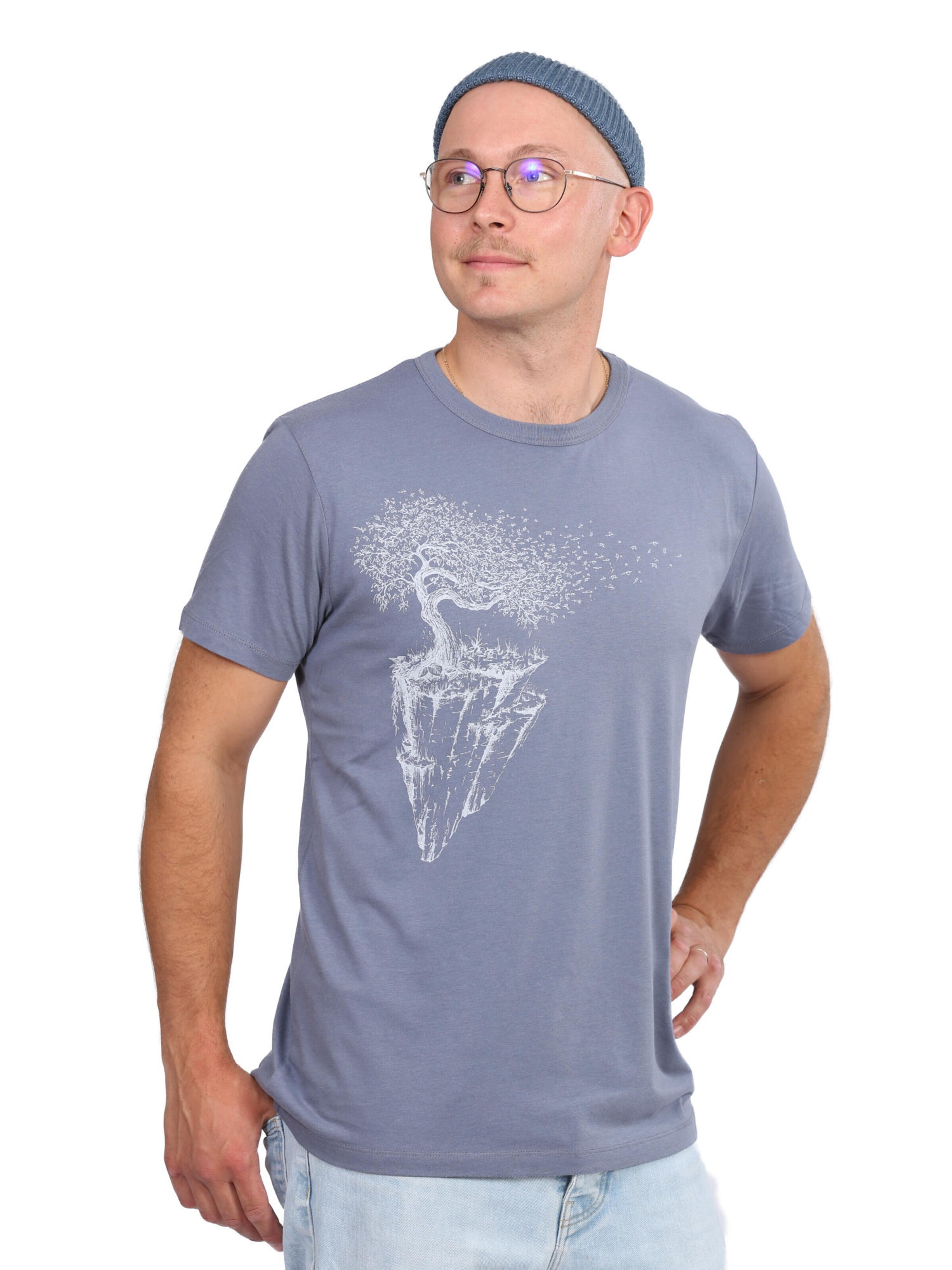 Life-Tree Shirt 'Fairwear Bambus Maple Island' in Purple