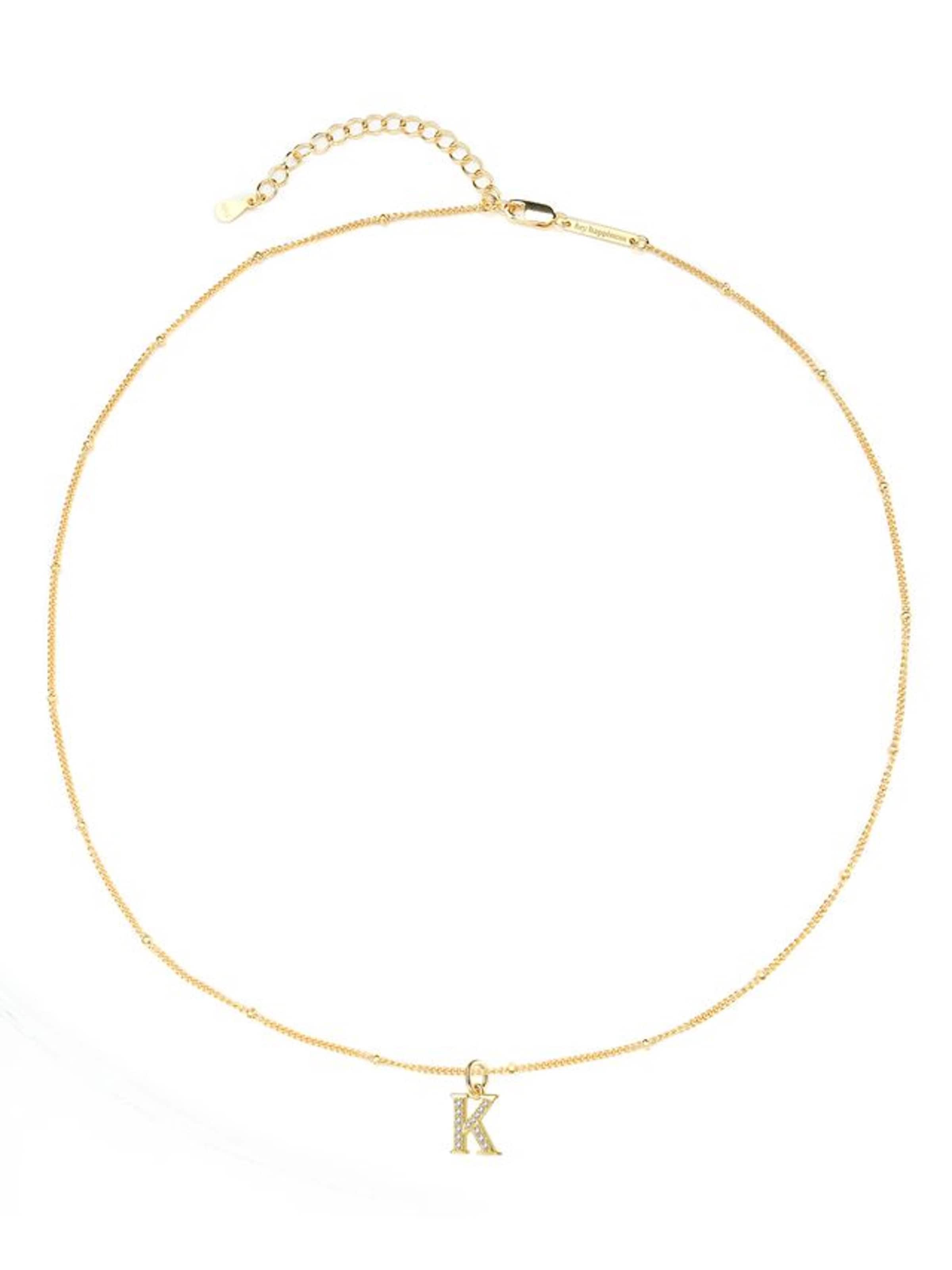 Collana 'Letter K' di Hey Happiness in oro