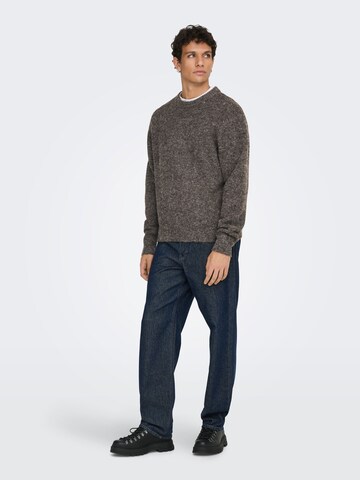 Only & Sons Sweater 'ONSHale' in Brown