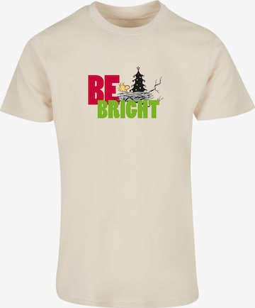 Merchcode T-Shirt 'Peanuts Be Bright' in Beige: predná strana