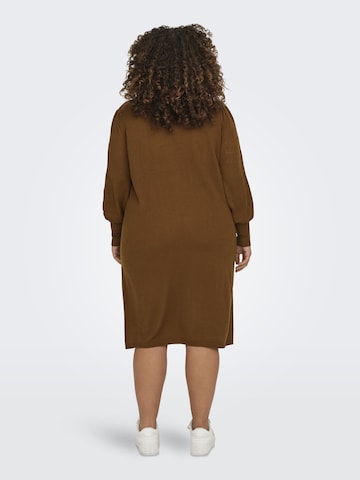 ONLY Carmakoma Knitted dress in Brown