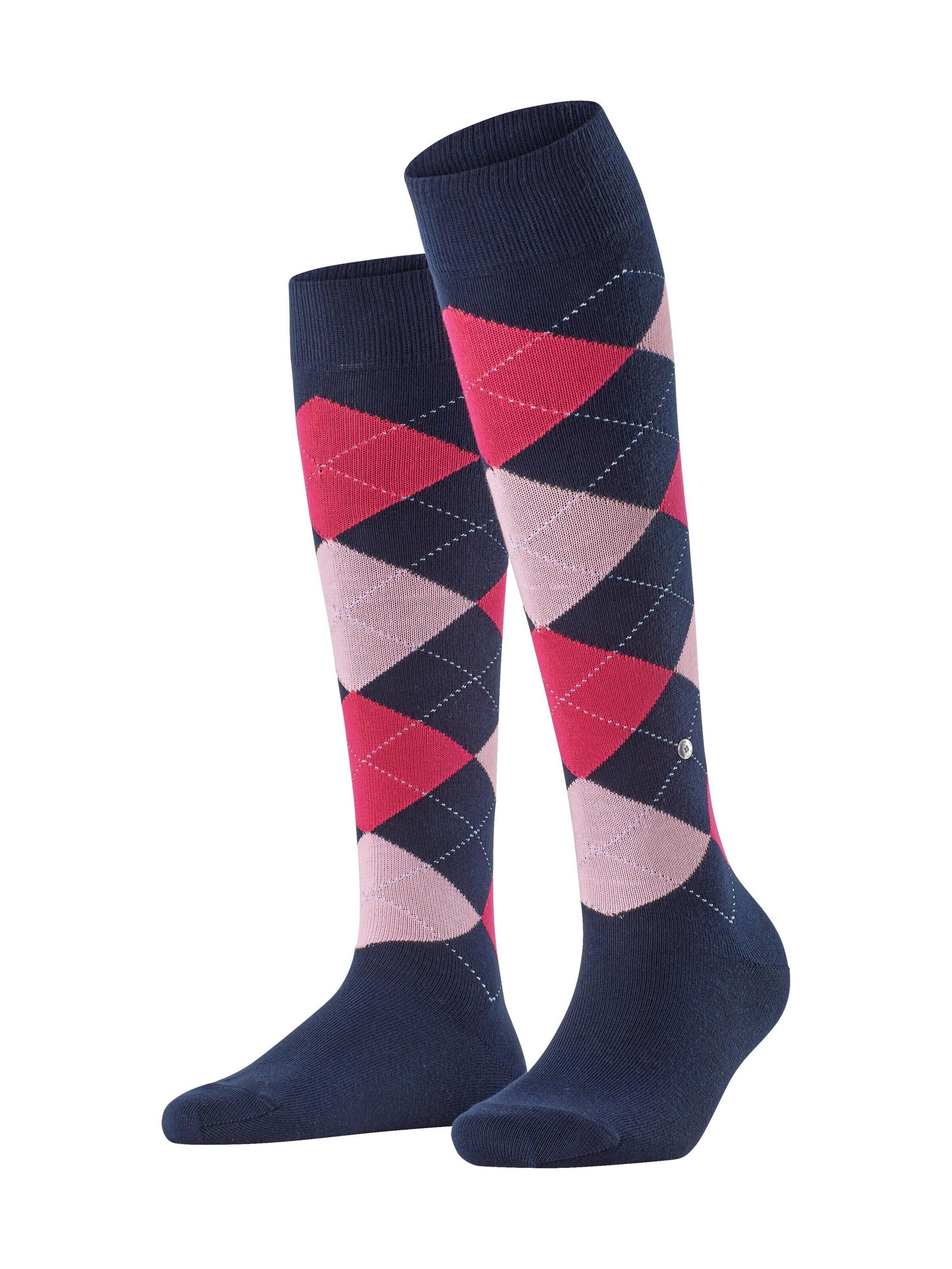 BURLINGTON Overknee Strümpfe 'Queen'‌‌‌‌ in Blau: Vorderseite