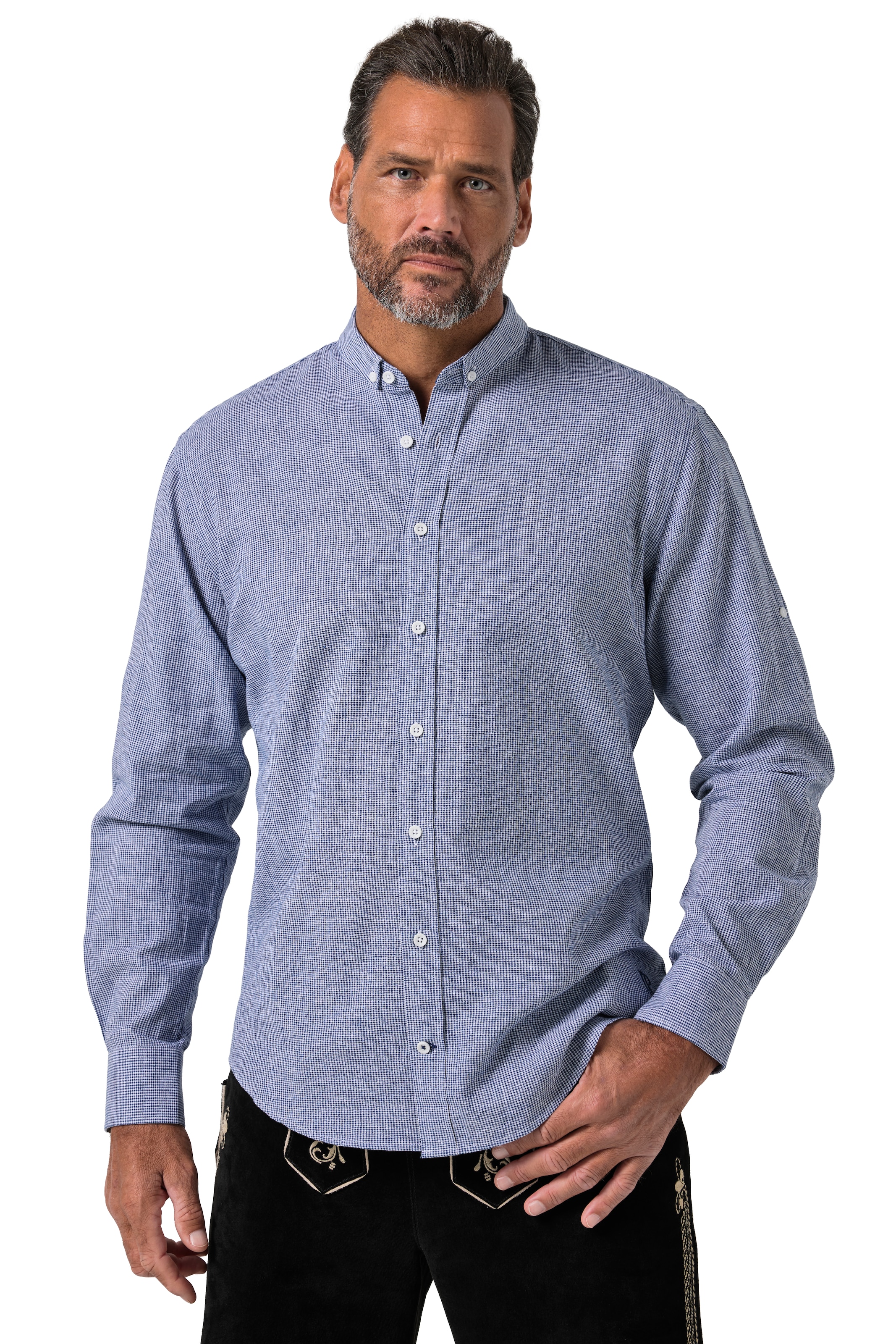 JP1880 Regular fit Button Up Shirt in Blue: front