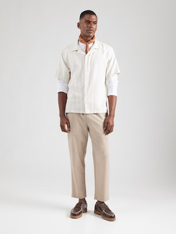 Abercrombie & Fitch Regular fit Button Up Shirt in Beige