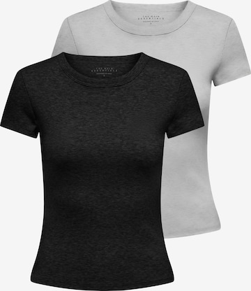 T-shirt 'ONLEASY' ONLY en gris : devant