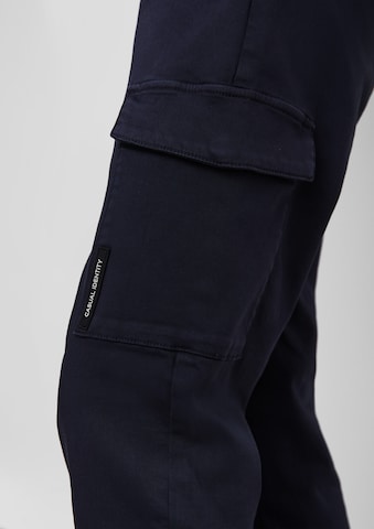 COMMA Tapered Cargobroek in Blauw
