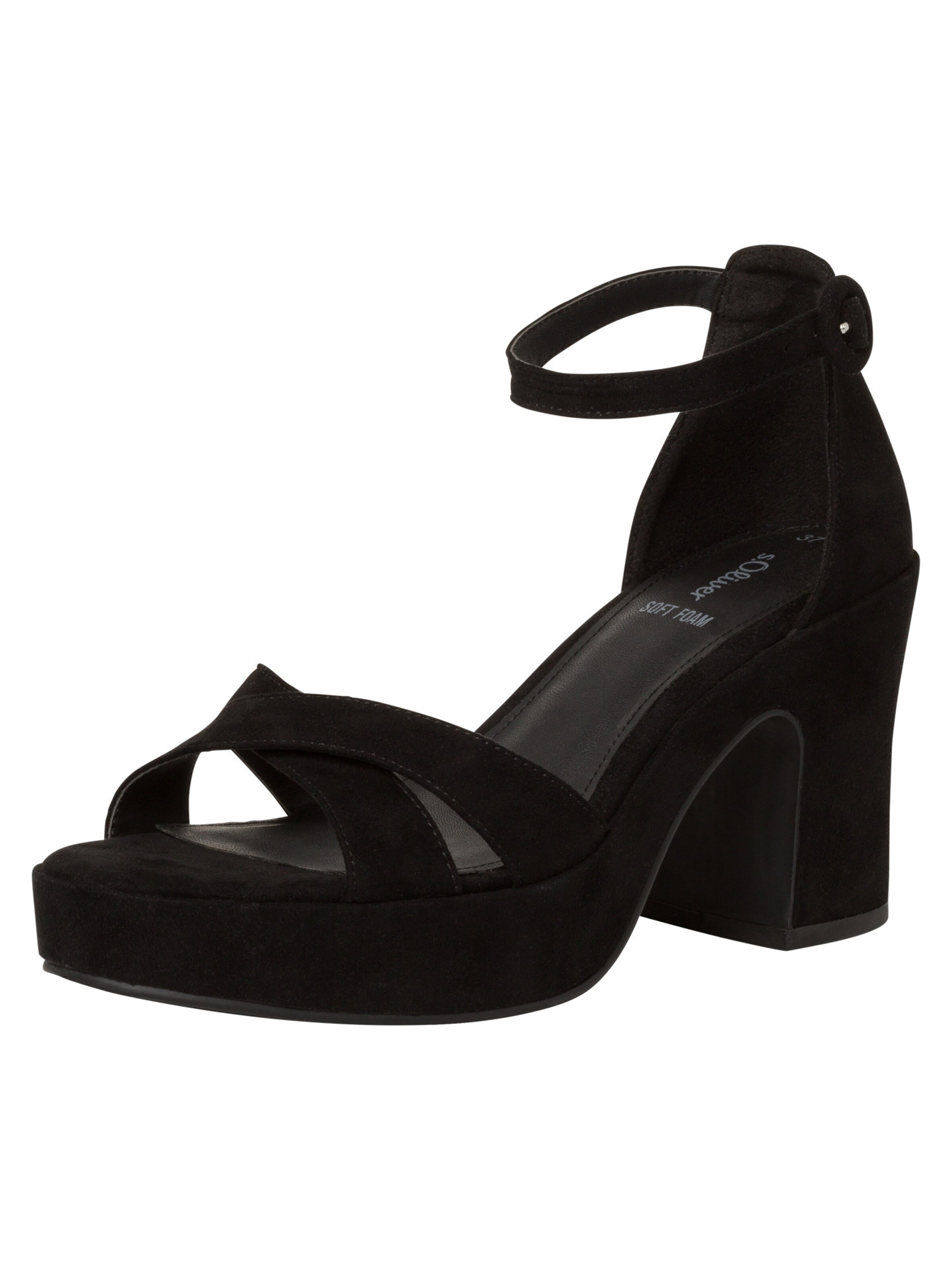 s.Oliver Remienkové sandále - Čierna: predná strana