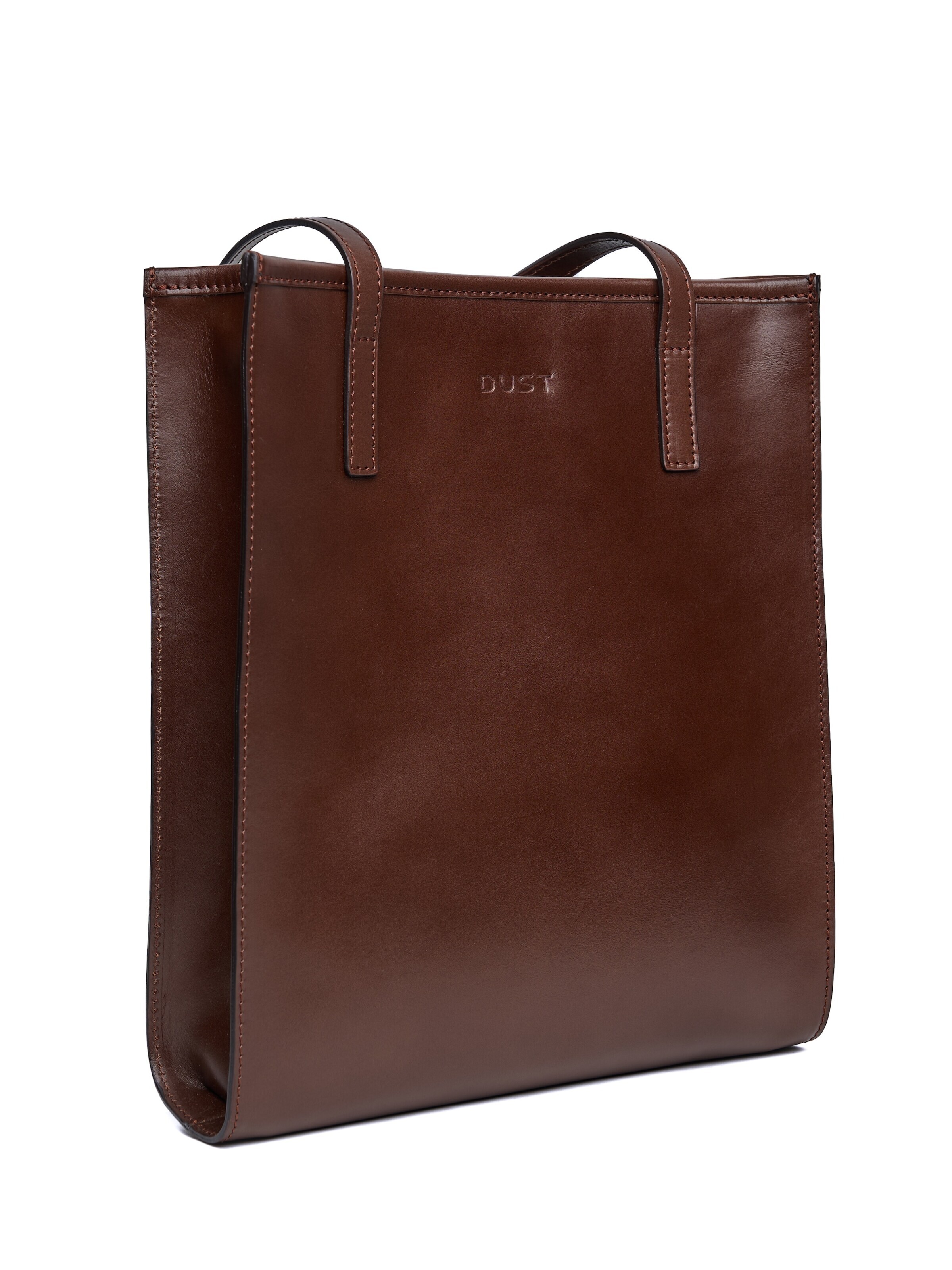 Shopper 'Leather Tote Dark Brown The Hamptons Collections' di THE DUST COMPANY in marrone