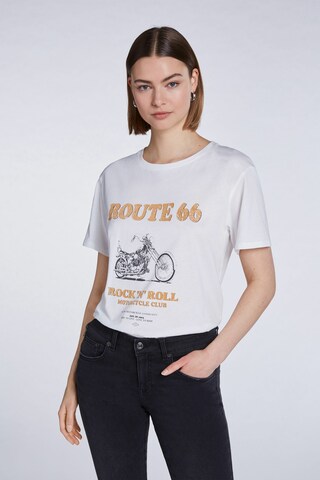 T-shirt SET en blanc : devant