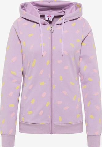 MYMO Zip-Up Hoodie 'Nolie' in Purple: front