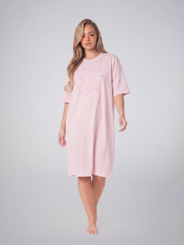 LEAFLETIC Oversized jurk 'Leafletic Women’s Oversize T-Shirt' in Roze
