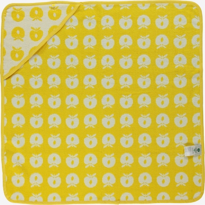 Småfolk Serviette 'Apfel' en jaune / gris clair, Vue avec produit