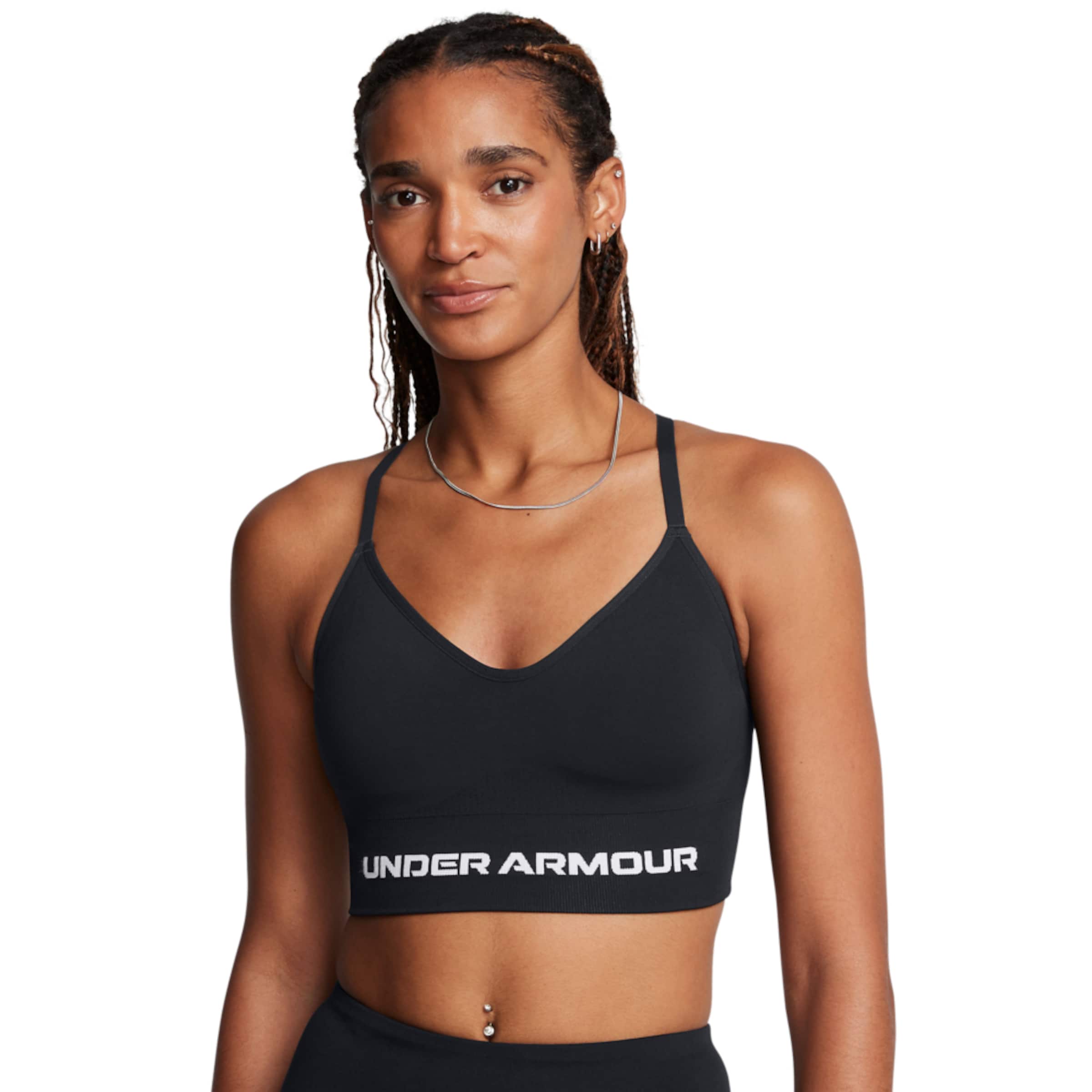 UNDER ARMOUR Bustier Sports-BH 'Vanish Seamless' i sort: forside