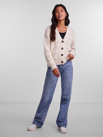 PIECES Knit cardigan 'Bibbi' in White